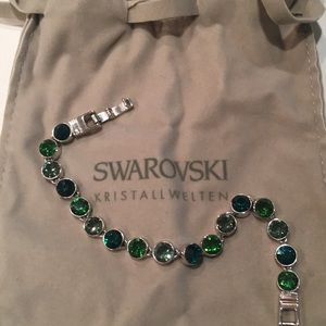Green Swarovski Crystal Bracelet
